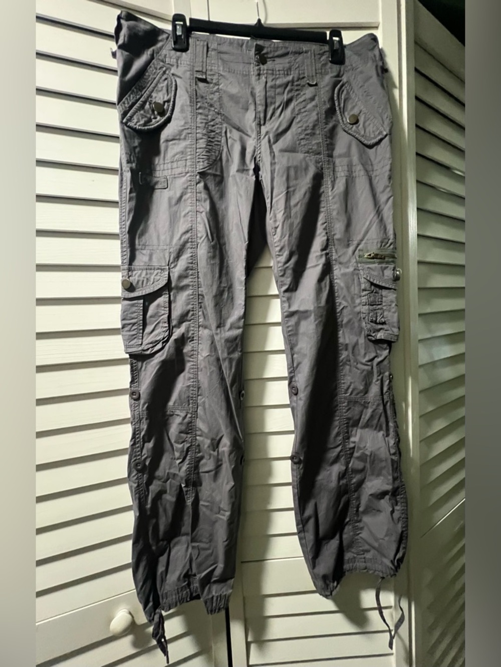 Boston Proper Convertible Cargo Pants Grey Lightweight Comfy Women’s Size 12